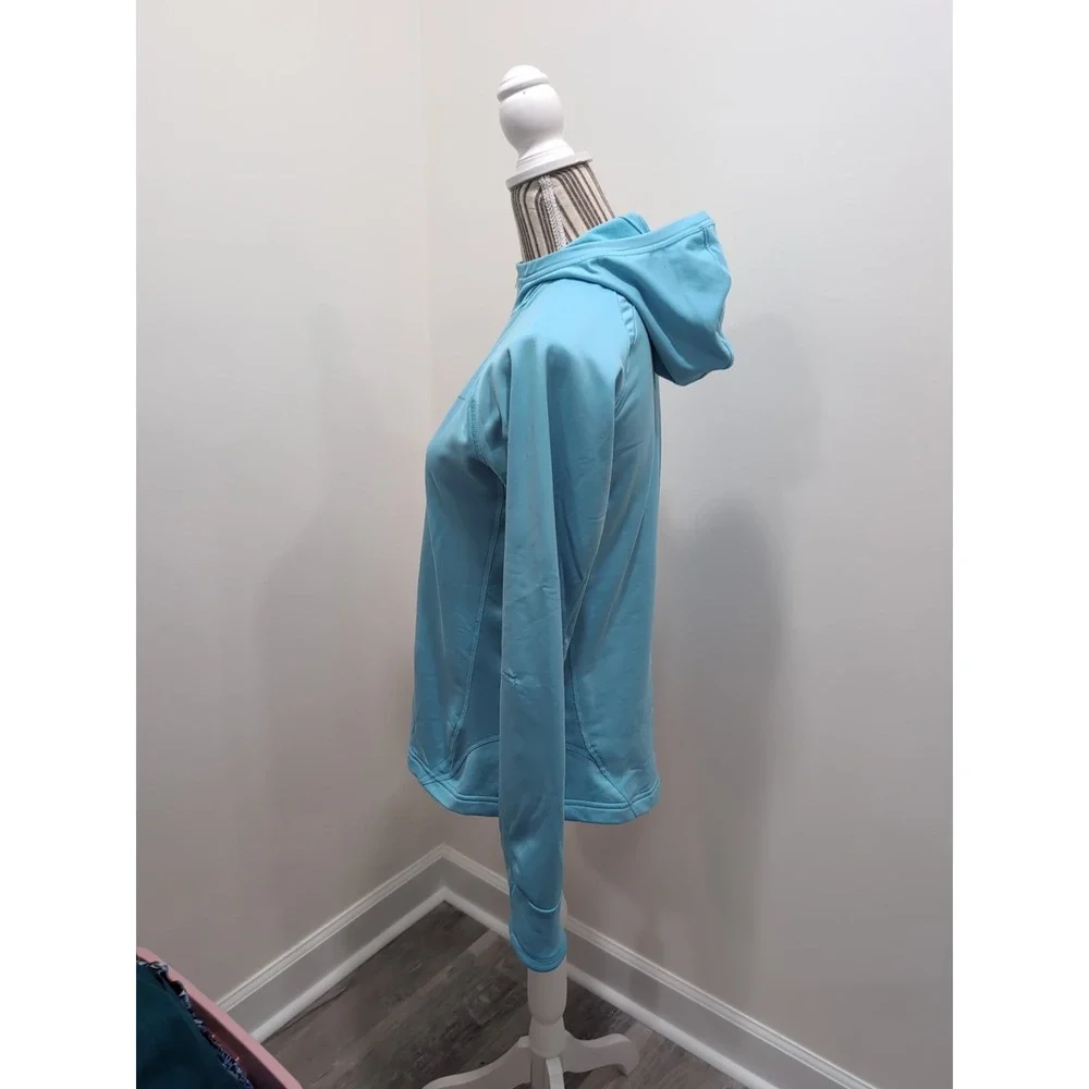 Nike Fit Dri Women's 1/2 Zip‎ Pullover w/Hood Size Large (12-14) Powder Blue